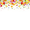 Horizontal seamless background with colorful flowers. Vector illustration. Royalty Free Stock Photo
