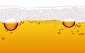 Vector horizontal seamless beer bubble pattern.