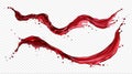 Vector horizontal splash of wine or red juice Royalty Free Stock Photo