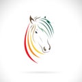 Vector of horse head  design on white background. Easy editable layered vector illustration. Wild Animals Royalty Free Stock Photo