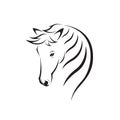 Vector of horse head design on white background. Easy editable layered vector illustration. Wild Animals. Animal Royalty Free Stock Photo