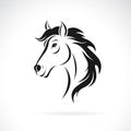 Vector of a horse head design on white background. Easy editable layered vector illustration. Pets. Wild Animals Royalty Free Stock Photo