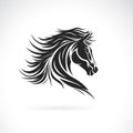 Vector of a horse head design on white background. Easy editable layered vector illustration. Wild Animals Royalty Free Stock Photo