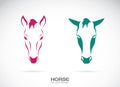 Vector of a horse head design on white background, Horse Logo. Royalty Free Stock Photo