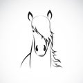 Vector of a horse head design on white background, Horse Logo. Royalty Free Stock Photo