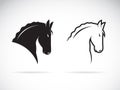 Vector of horse head design on white background. Wild Animals. Royalty Free Stock Photo