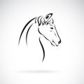 Vector of horse head design on white background. Wild Animals. Easy editable layered vector illustration Royalty Free Stock Photo
