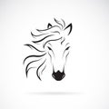 Vector of a horse head design on white background. Wild Animals. Horse head icon or logo. Easy editable layered vector