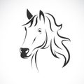 Vector of horse head design on a white background. Wild Animals. Royalty Free Stock Photo