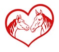 Vector horses Royalty Free Stock Photo