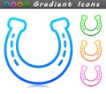 Vector horseshoe symbol icon design