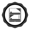Vector hostel sign Icon abstract bedroom Royalty Free Stock Photo