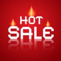 Vector Hot Sale Paper Title In Flames Royalty Free Stock Photo