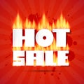 Vector Hot Sale Title In Flames Royalty Free Stock Photo