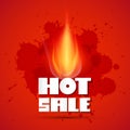 Vector Hot Sale Title In Flames Royalty Free Stock Photo