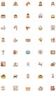 Vector hotel icon set Royalty Free Stock Photo