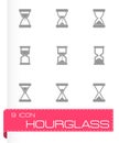 Vector hourglass icon set