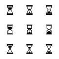 Vector hourglass icon set