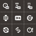 Vector 24 hours icon set
