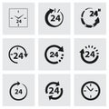 Vector 24 hours icon set