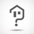 Vector House question concept icon