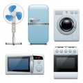 Vector household appliances icons Royalty Free Stock Photo