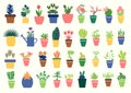 Vector Houseplants icons set.