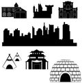 Vector houses Royalty Free Stock Photo