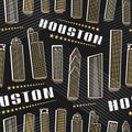 Vector Houston Seamless Pattern