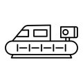 Vector Hover Craft Outline Icon Design