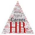 Vector hr human resources career management triangle