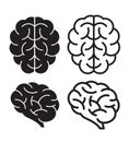 Vector human brain icons