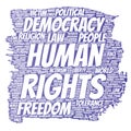 Vector human rights political freedom, democracy Royalty Free Stock Photo