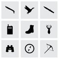 Vector hunting icons set