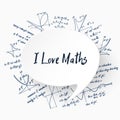Vector I Love Maths background