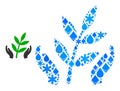 Frost Blue Water Mosaic Agriculture Care Hands Icon