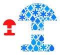 Ice Blue Water Mosaic Alarm Button Icon