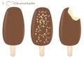 Vector - ice cream chocolated set Royalty Free Stock Photo