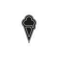 Vector ice cream cone, dessert illustration - frozen Royalty Free Stock Photo