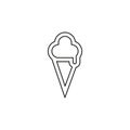 Vector ice cream cone, dessert illustration Royalty Free Stock Photo