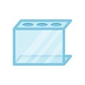 Vector ice cream cone holder. For menu cafe takeaway, icons for cafe, app, packaging.