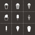 Vector ice cream icon set