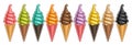 Vector Ice Cream Set Royalty Free Stock Photo