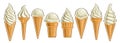 Vector Ice Cream Set Royalty Free Stock Photo