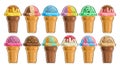 Vector Ice Cream Set Royalty Free Stock Photo