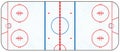 Vector Ice Hockey Rink With Skate Marks Royalty Free Stock Photo