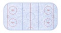 Vector of ice hockey rink. Textures blue ice. Ice rink. top view. Vector illustration background.