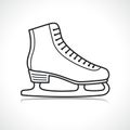 Vector ice skating boot icon