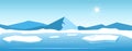 Vector Iceberg landscape Royalty Free Stock Photo