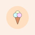 Vector icecream icon. Nice illustration cinema theme.
